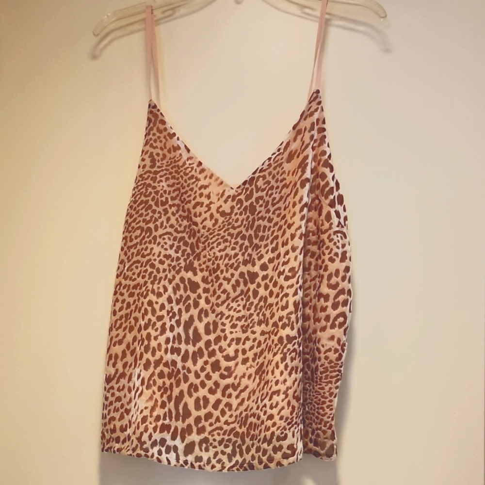 Mustard Seed Animal Print Camisole Pink Size Medium